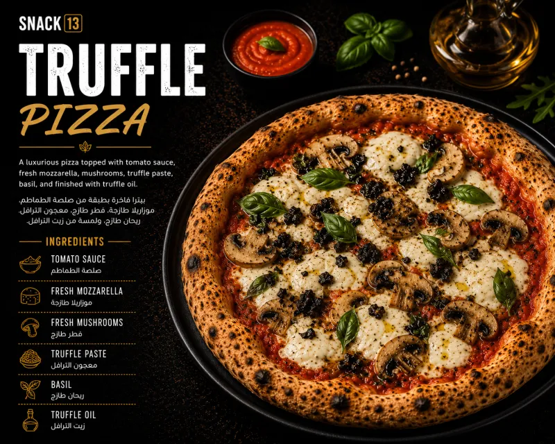 بيتزا الكمأة (ترافل) - Truffle Pizza